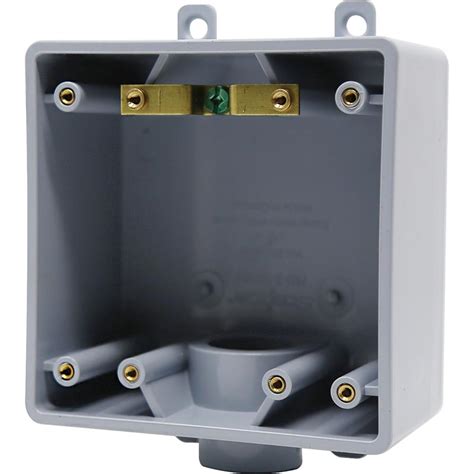 electric exterior 2-gang plastic box|double gang box electrical outlet.